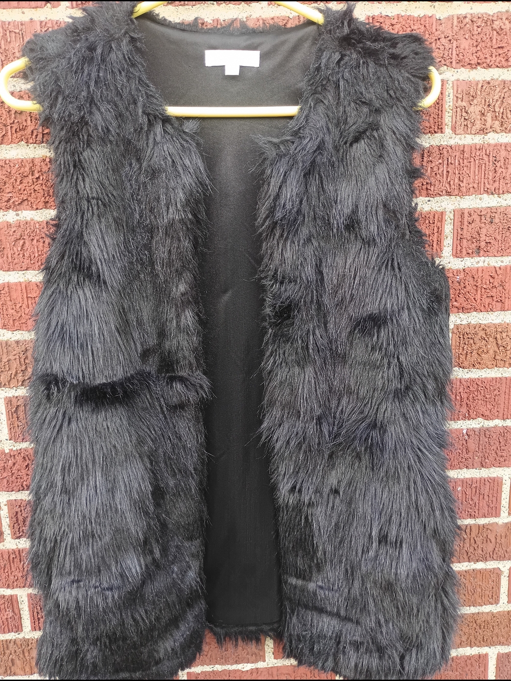 Dani Collection Vintage Women's Black Faux Fur Vest
